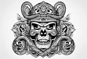Aztec snake tattoo idea