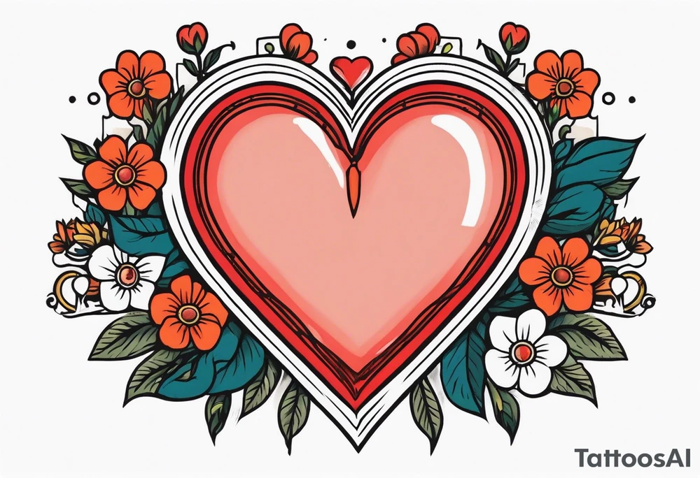 heart with valves
old school vintage simple traditional design surrounded by vintage flowers


bold color simple tattoo idea