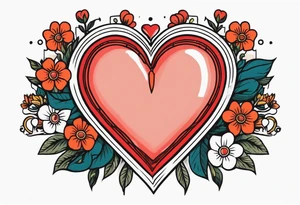 heart with valves
old school vintage simple traditional design surrounded by vintage flowers


bold color simple tattoo idea