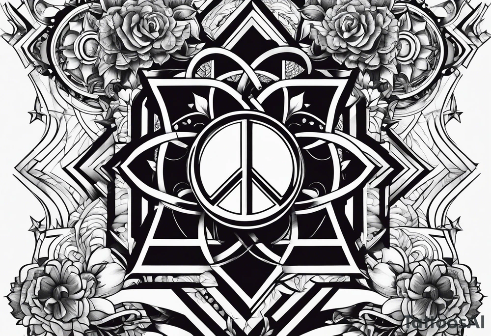 Peace and panic tattoo idea