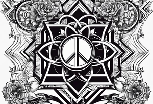 Peace and panic tattoo idea