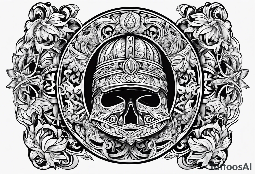 German Norse with number 41 inside tattoo idea
