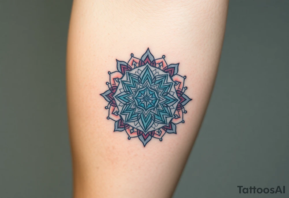 intricate mandala with sacred geometry and cosmic elements tattoo idea