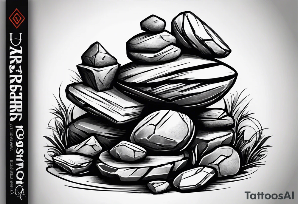 Rocks stacked on top of each other tattoo idea