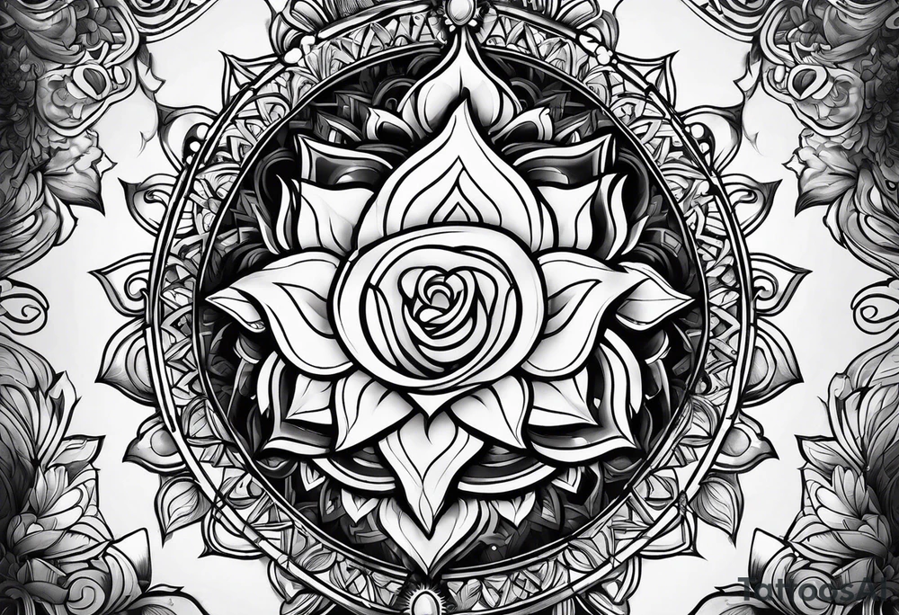 Heart chakra tattoo idea