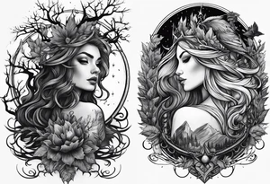 Tree witch tattoo idea