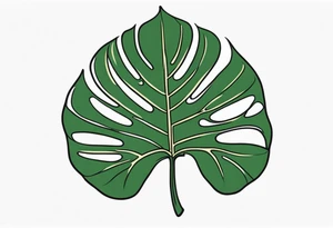 monstera leaf tattoo idea