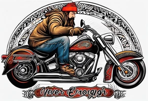 Dumber with writing text : never enough tattoo idea