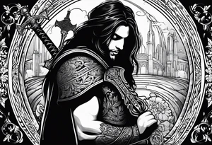 Sword, Bible, love tattoo idea