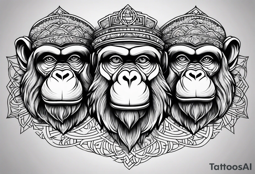three wise monkeys tattoo idea