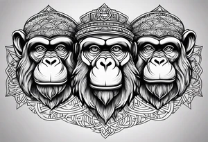 three wise monkeys tattoo idea