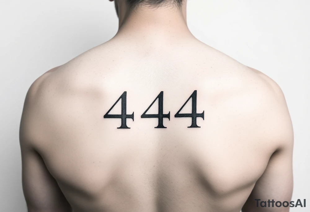444 number for couples minimalist very small tattoo idea