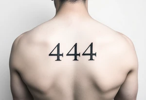 444 number for couples minimalist very small tattoo idea