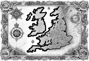 map of uk tattoo idea