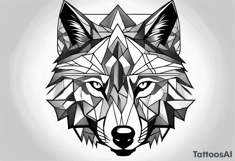 Mountains, wolf eyes underneath tattoo idea
