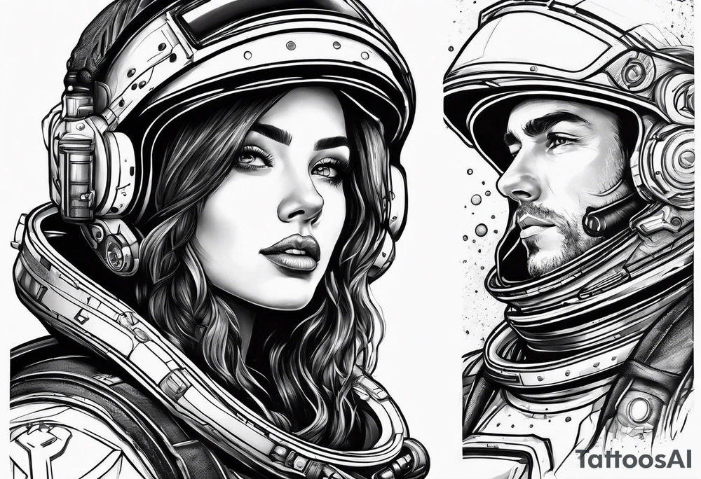 Space explorer tattoo idea