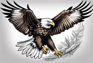 eagle landing tattoo idea