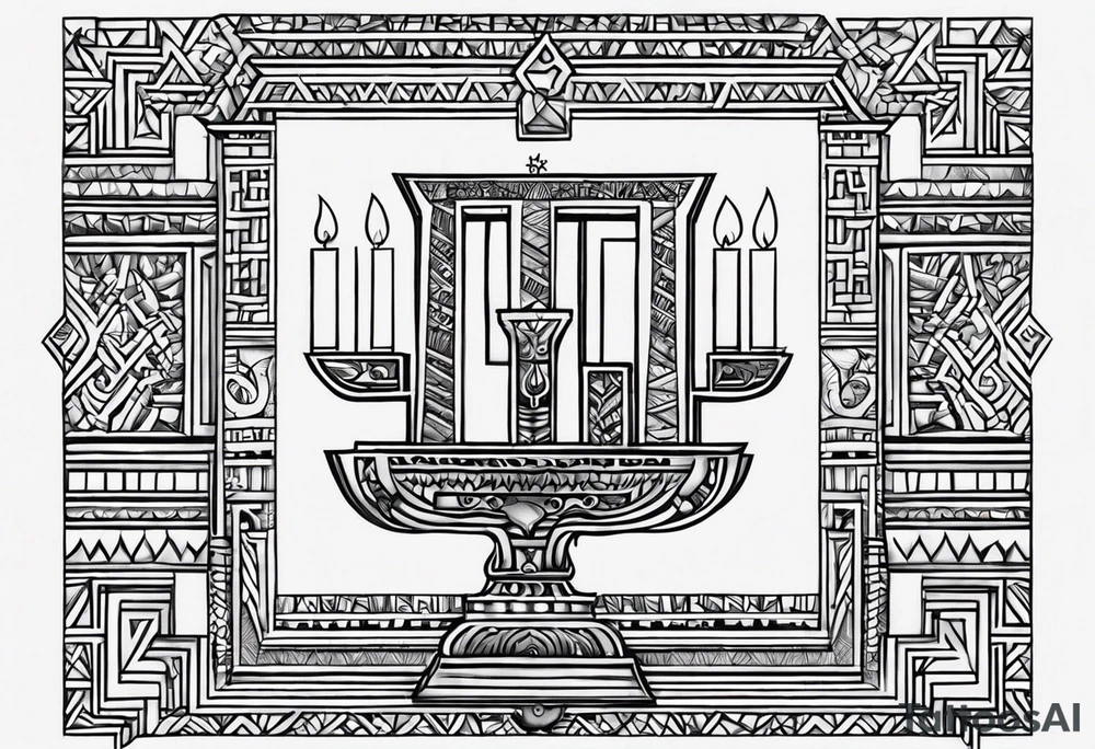 Draw the letters “Moochie” but put a menorah on top the I tattoo idea