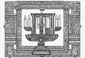 Draw the letters “Moochie” but put a menorah on top the I tattoo idea