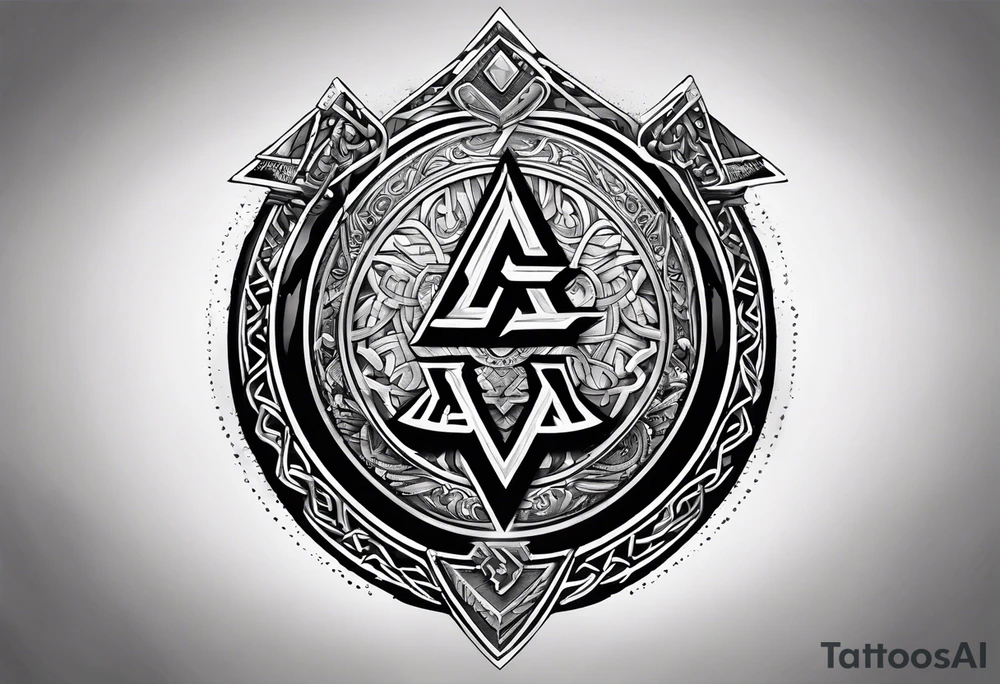 Valhalla round
shield axe sword valknut tattoo idea Valhalla round
shield axe sword valknut tattoo idea