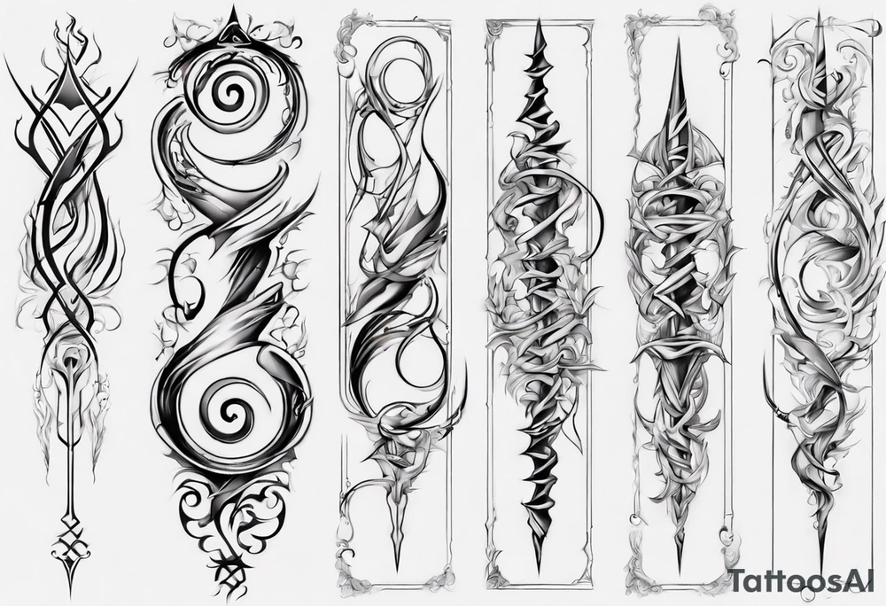 number 9 upside down and right side up connected in the middle. Tall and thin tattoo idea