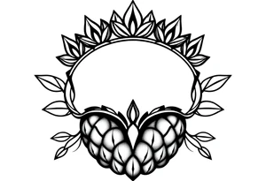 Crown pineapple vagina , tattoo idea