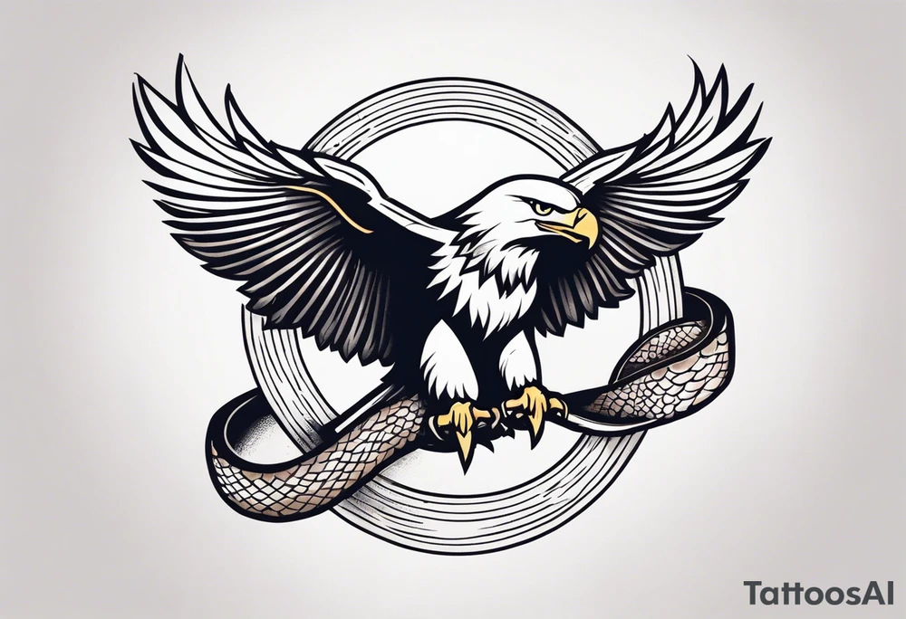 eagle carrying a snake tattoo idea