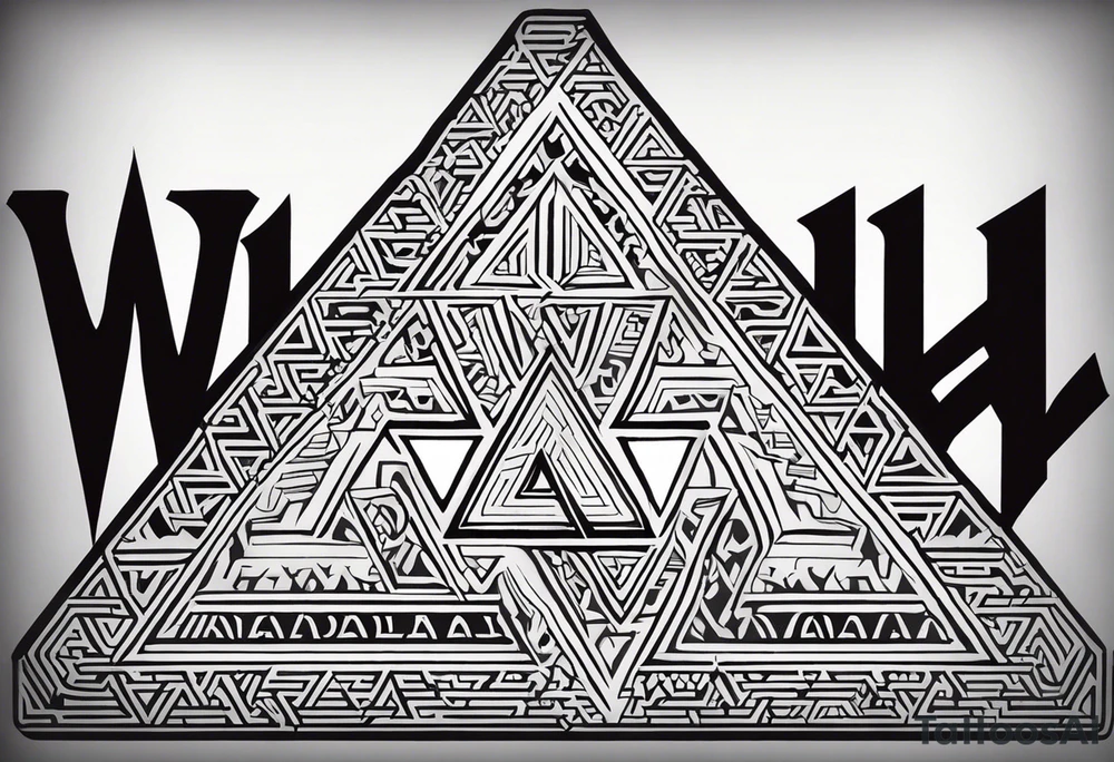 Valhalla word 
valknut tattoo idea