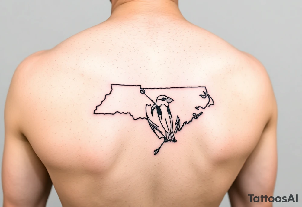 line tattoo of the outer banks north carolina tattoo idea