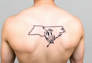 line tattoo of the outer banks north carolina tattoo idea