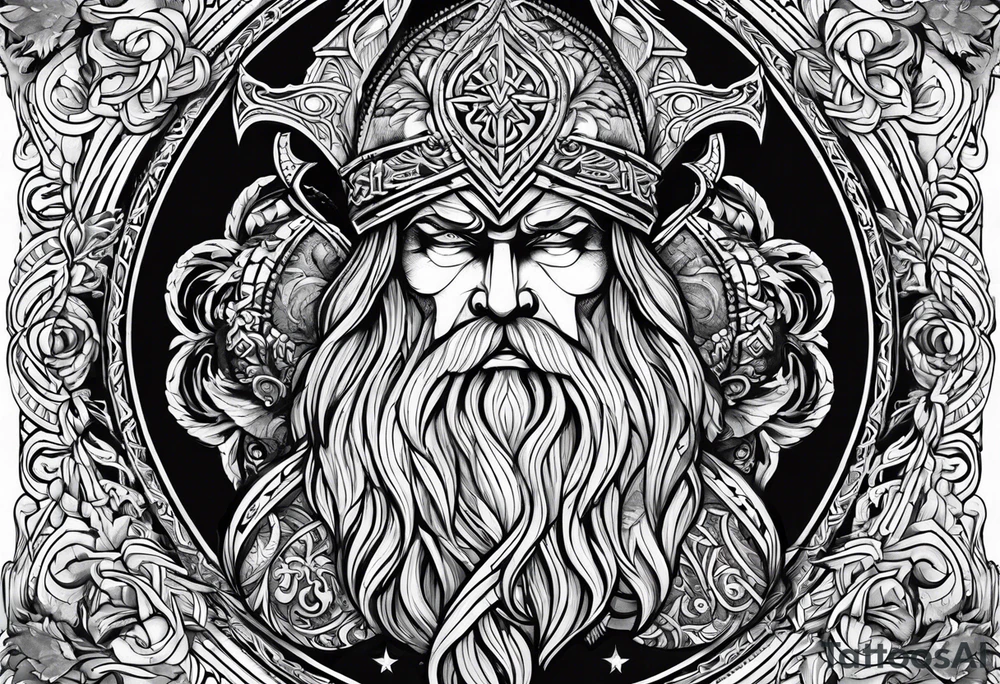 odin nordic tattoo idea