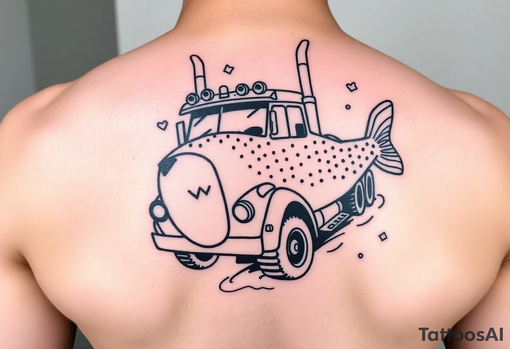 Tattoo for trucks, fishing and anime tattoo idea
