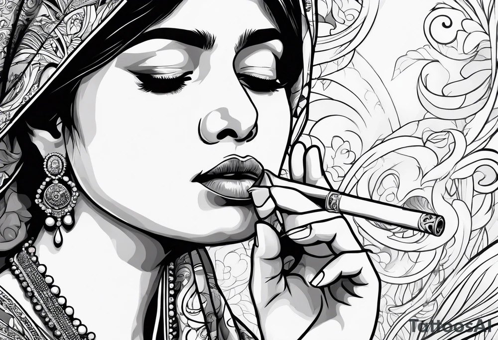 Malala Yousafzai smoking cigarette tattoo idea