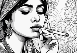 Malala Yousafzai smoking cigarette tattoo idea