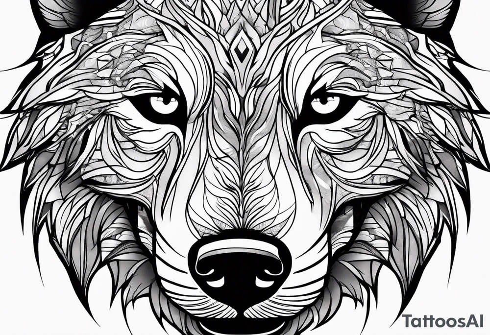 Wolves looking at you tattoo idea
