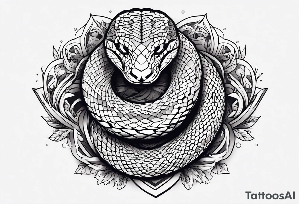 Snake wrapping around tattoo idea