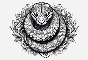 Snake wrapping around tattoo idea