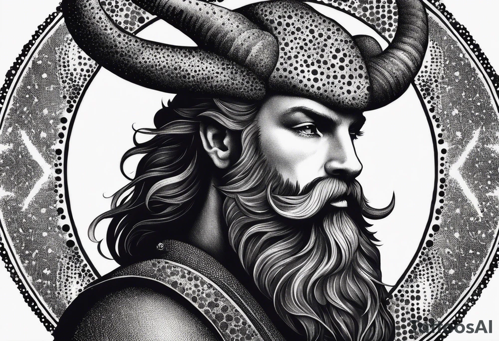 capricorn with beard tattoo idea