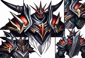 Mordekaiser from league of legends upper arm tattoo tattoo idea