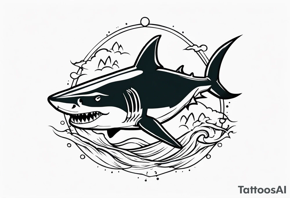 Dungeons and dragons shark tattoo idea