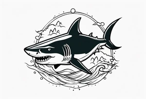 Dungeons and dragons shark tattoo idea