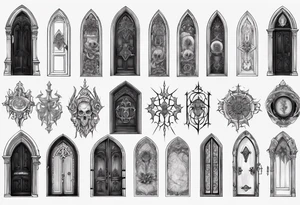 Gothic door tattoo idea