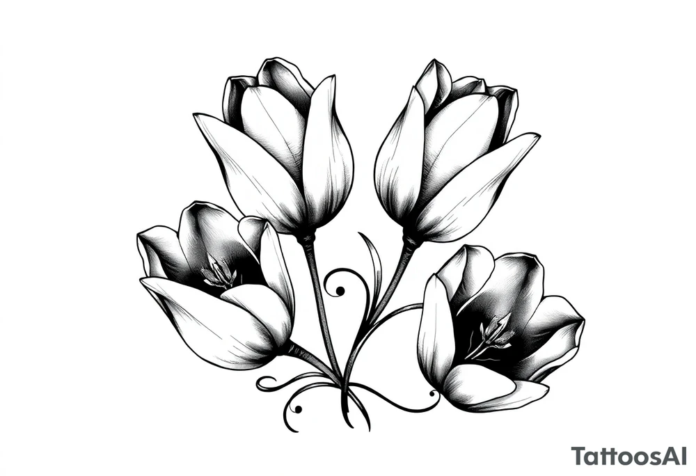 Dutch tulips tattoo idea