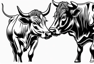 cow wrestling tattoo idea