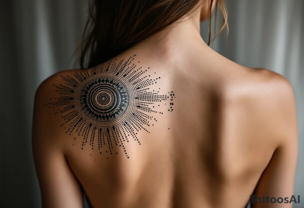 full back tattoo with body contouring tattoo idea