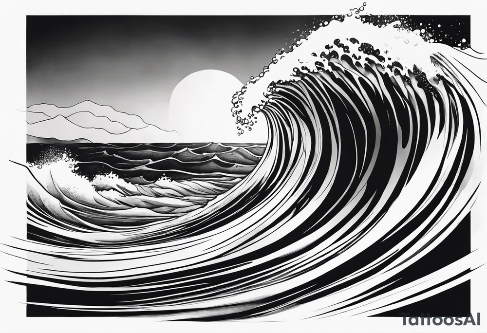The wave tattoo idea