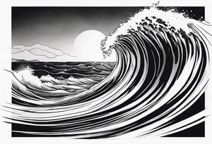 The wave tattoo idea