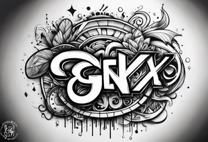 street art graffiti with the words "GenX OG" tattoo idea