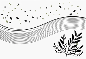 Olive branch, waves tattoo idea