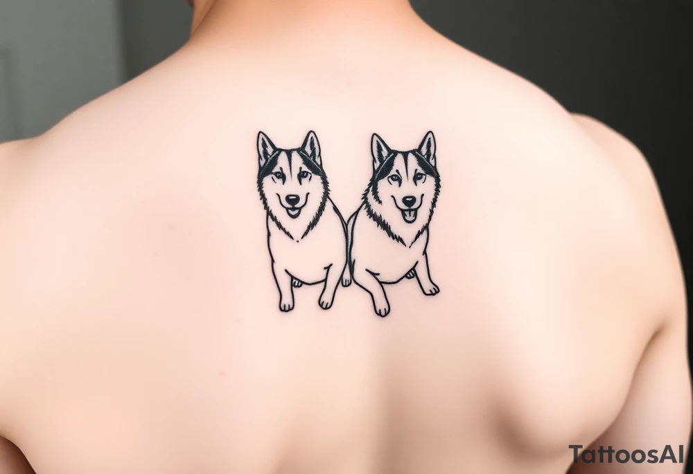 Sled dogs tattoo idea